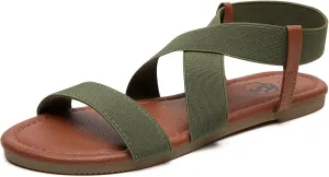 Trary Women's Dressy Summer Sandals, Elastic, Cute, Open Toe, Wide, Sandalias Para Mujer
