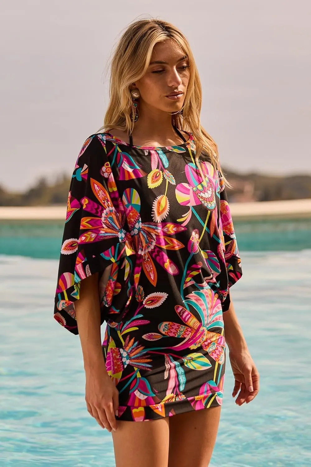 Trina Turk Women's Monaco Casablanca Tunic, Casual, Beach Cover Ups
