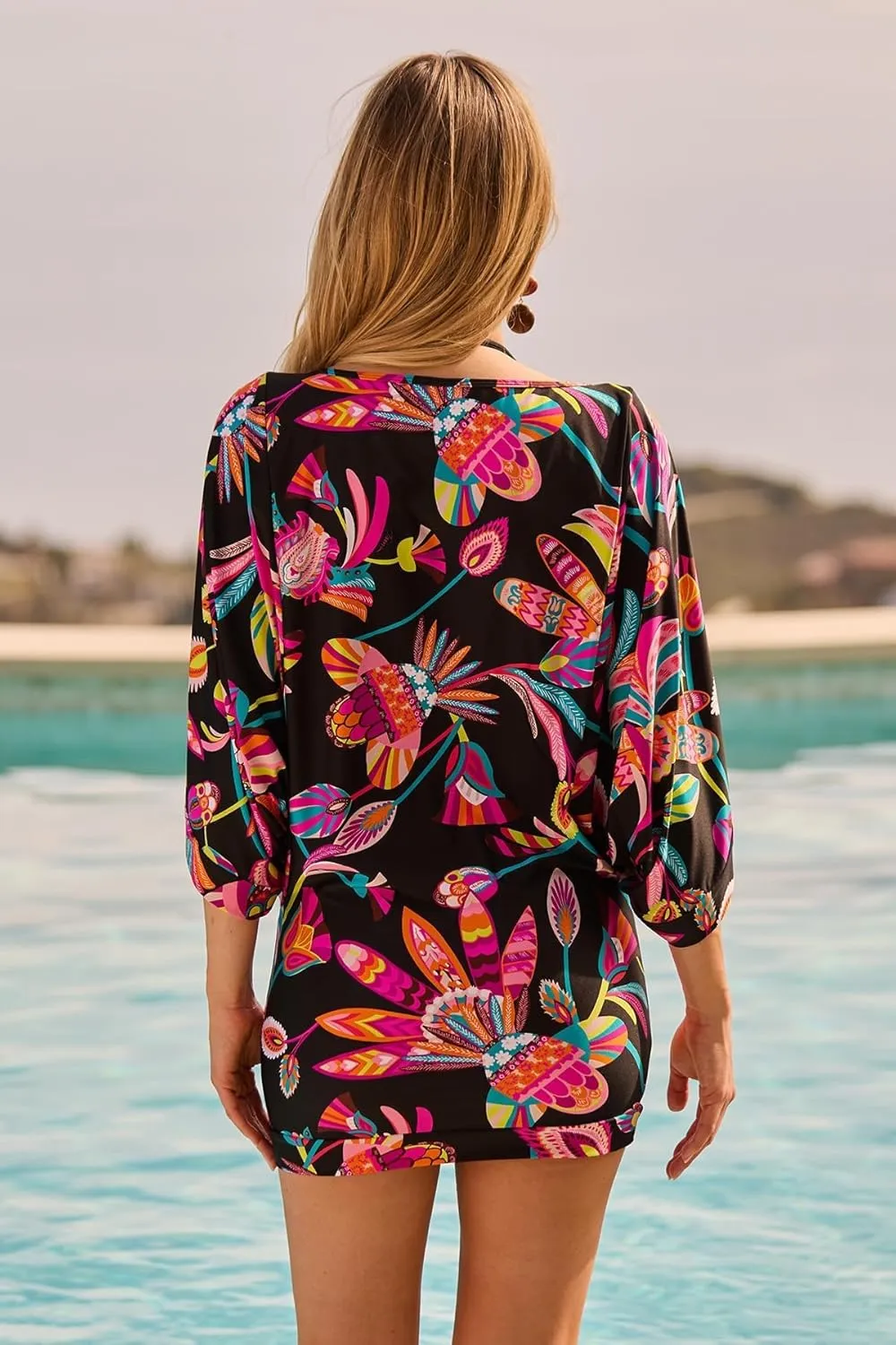 Trina Turk Women's Monaco Casablanca Tunic, Casual, Beach Cover Ups