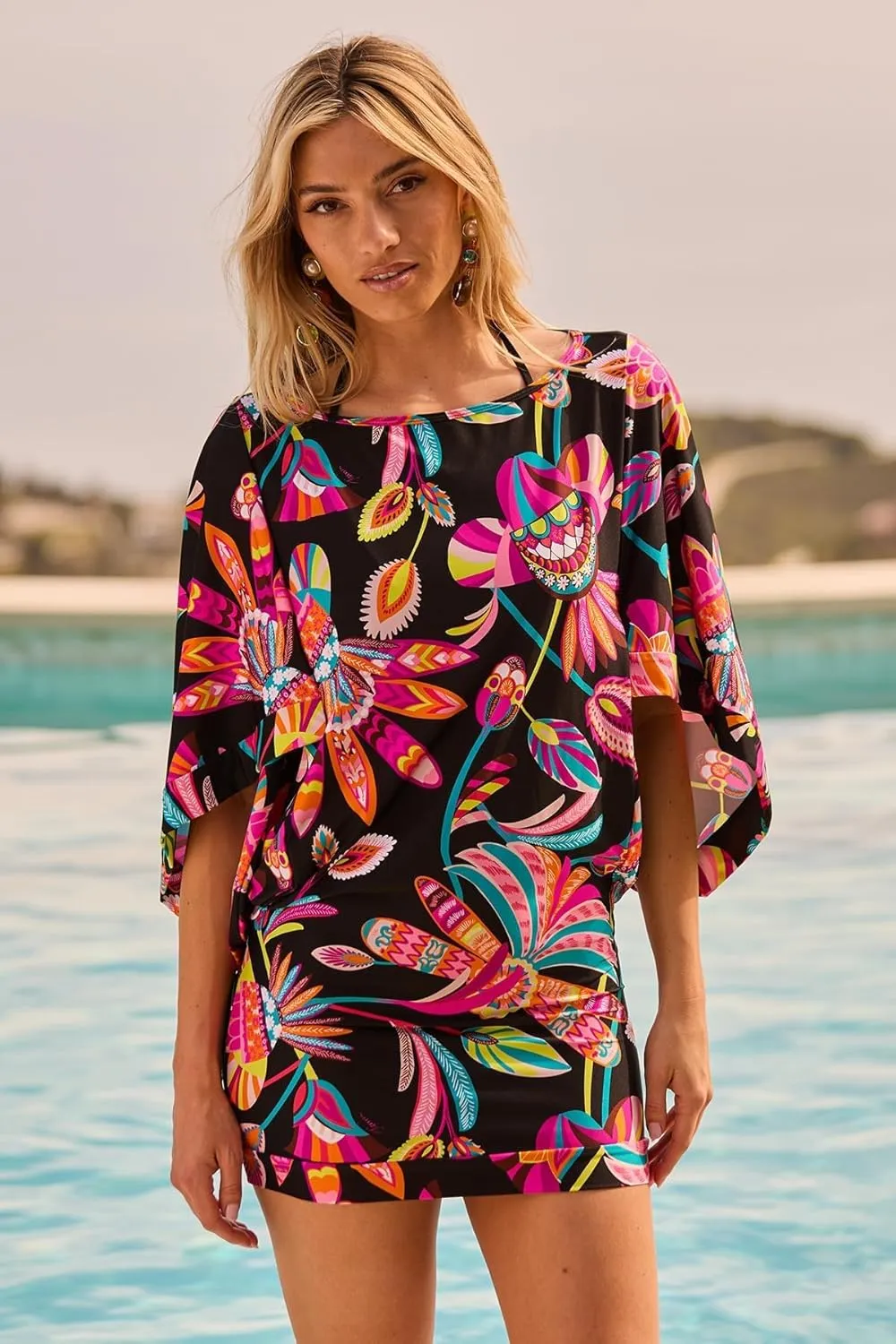 Trina Turk Women's Monaco Casablanca Tunic, Casual, Beach Cover Ups