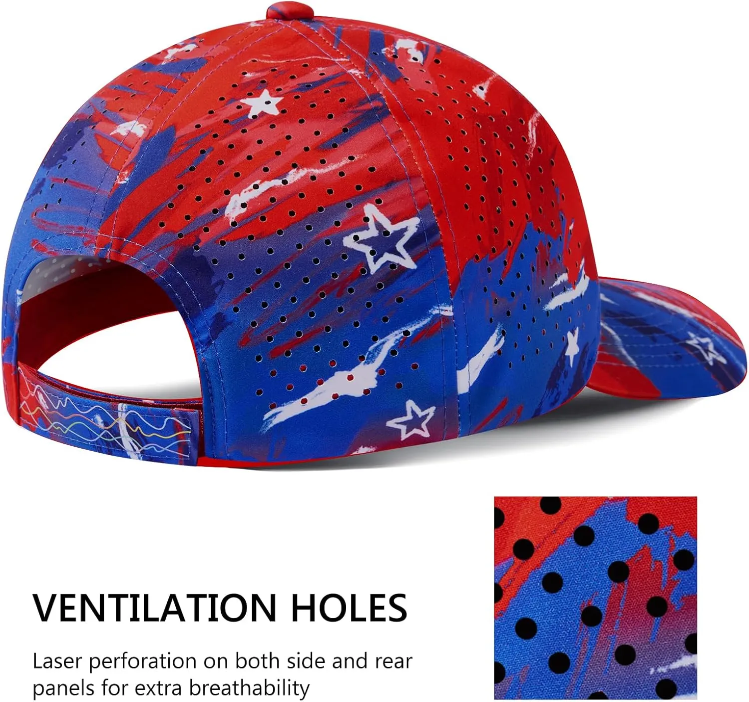 UPF 50  Performance Water Resistant Baseball Cap Lightweight Breathable Hat Golf Running Boat Hiking for Men Women
