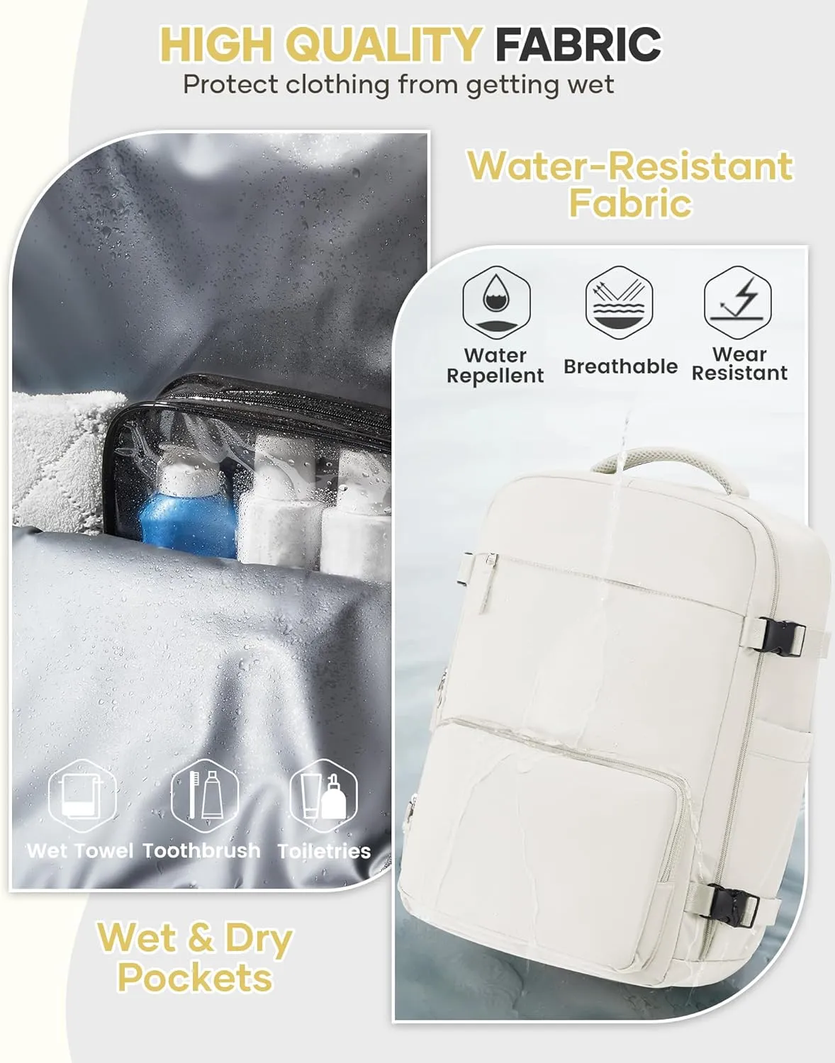 Vacuum Backpack Travel With Pump,Airback Personal Item Travel Bag,Waterproof Seal Compression bags, Carry on Flight Approved Backpack Grey and white（With Air Pump）