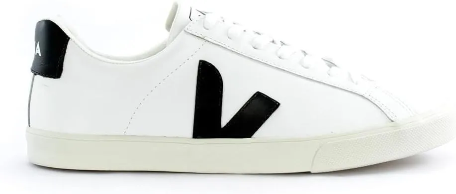 Veja Women's Esplar Logo Sneakers, Extra White/Black, 10 Medium US