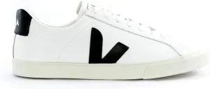 Veja Women's Esplar Logo Sneakers, Extra White/Black, 10 Medium US