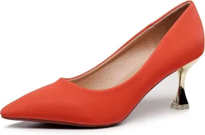 VenusCelia Women's Golden-Sun Pump Stiletto Heel Shoe