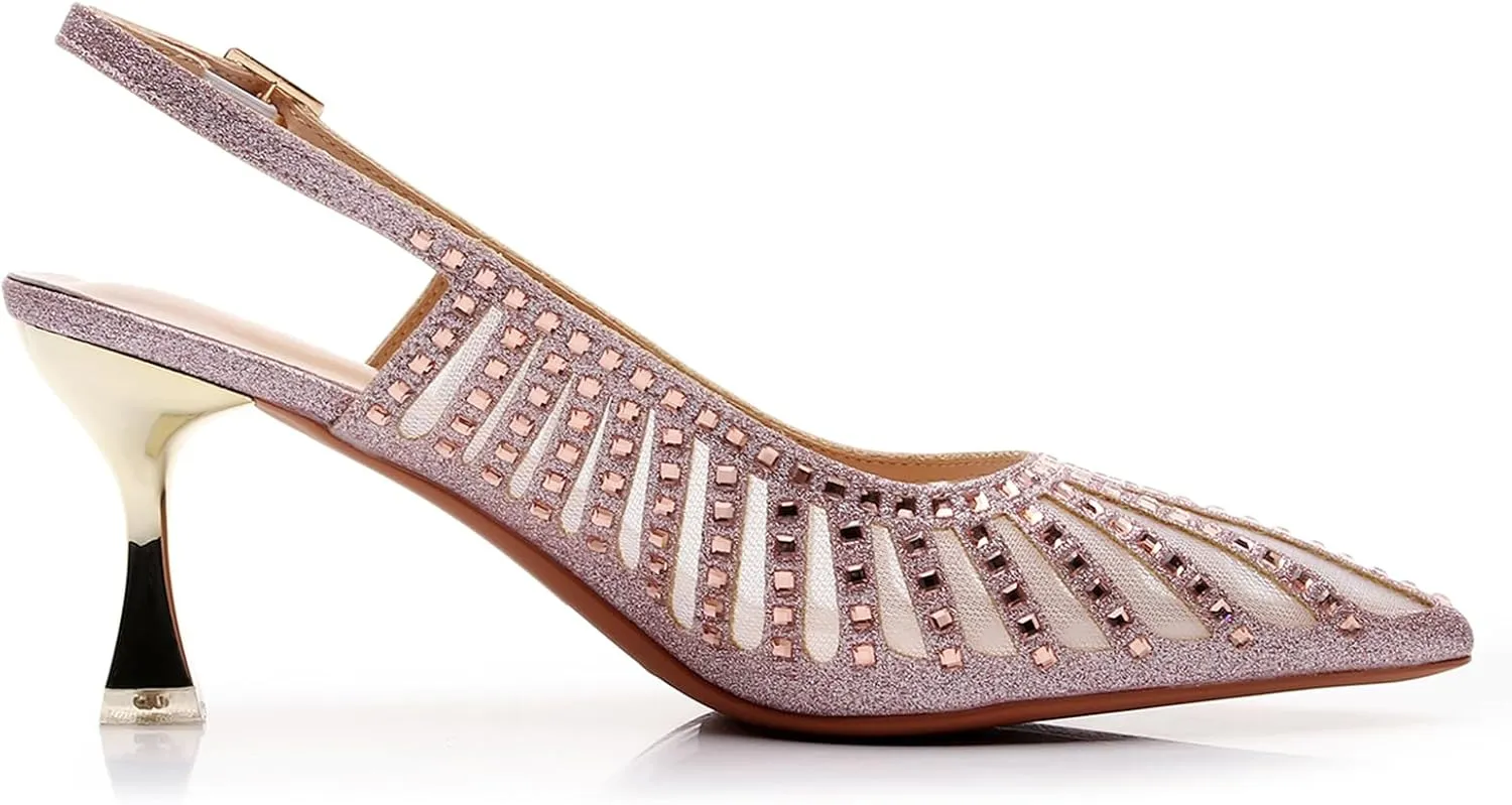 VenusCelia Women's Graceful Lady Slingback Pump Shoe