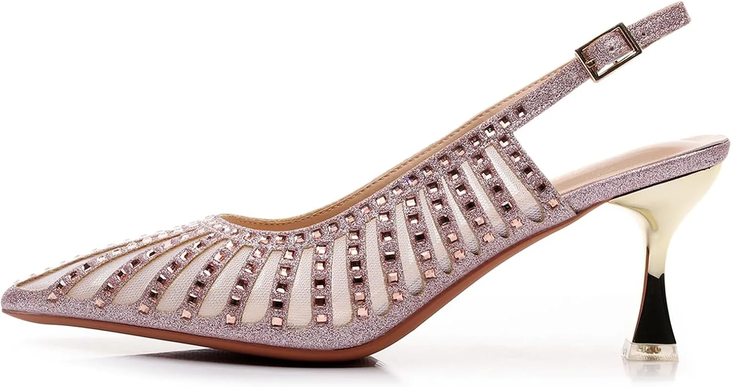 VenusCelia Women's Graceful Lady Slingback Pump Shoe