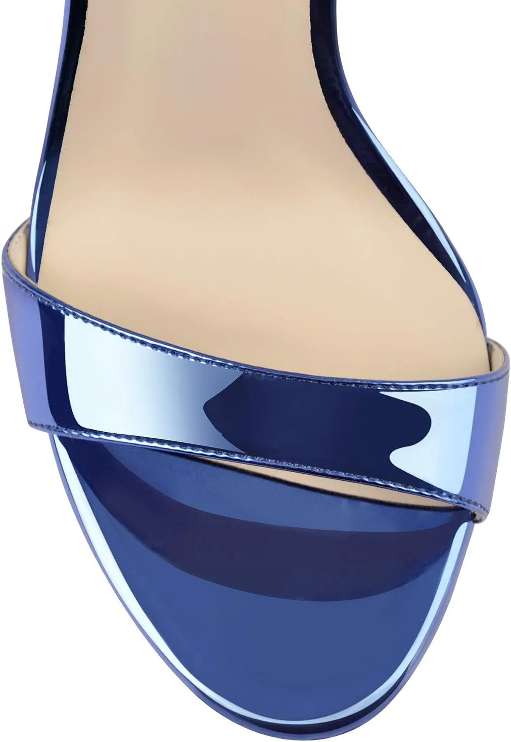 VERISSON Women's Stiletto Sandals Platform High Heeled Ankle-wrap Open Toe Buckle Sandals Party Dressing
