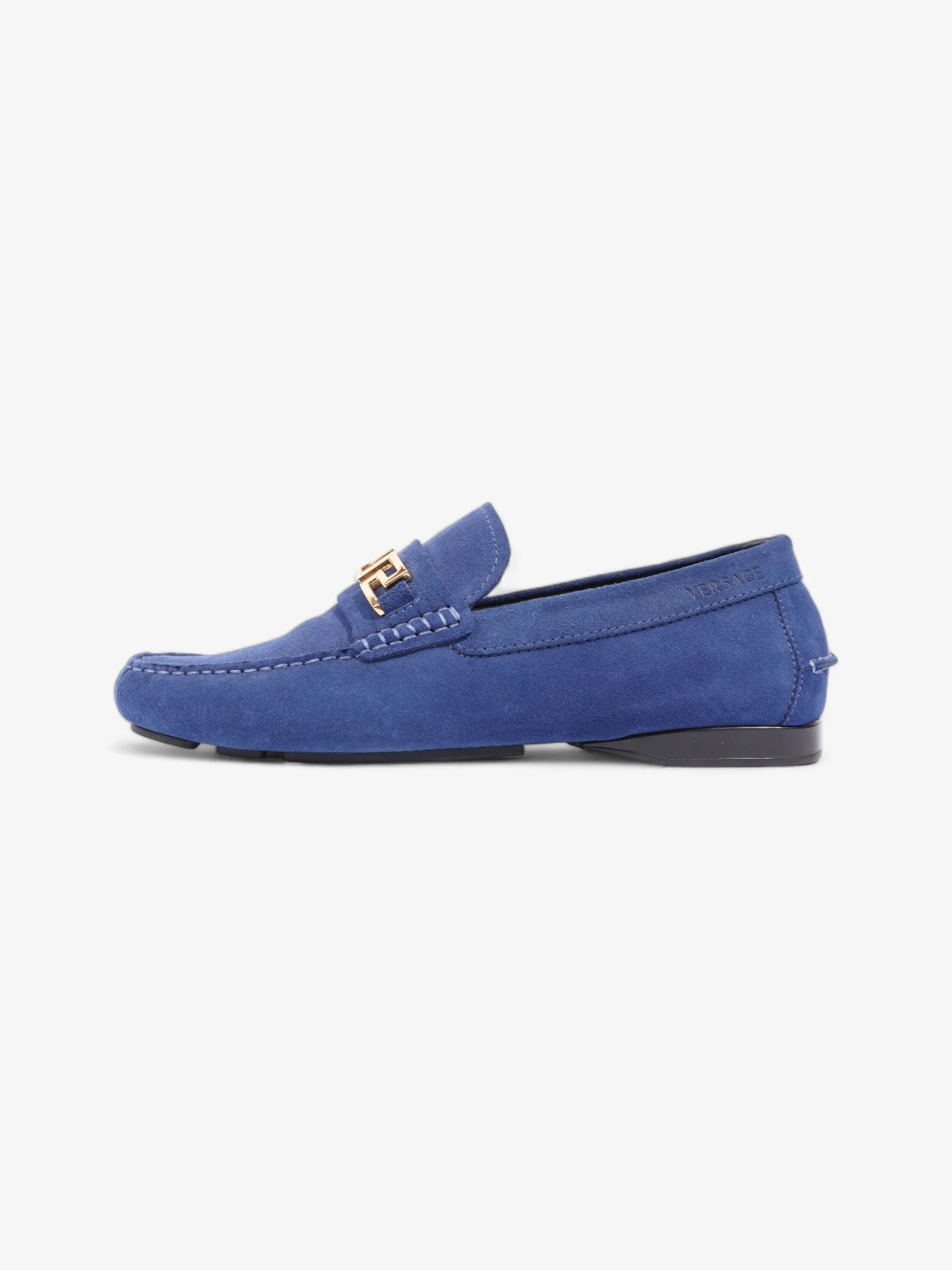 Versace Driver Loafers Navy Blue Suede EU 41 UK 8