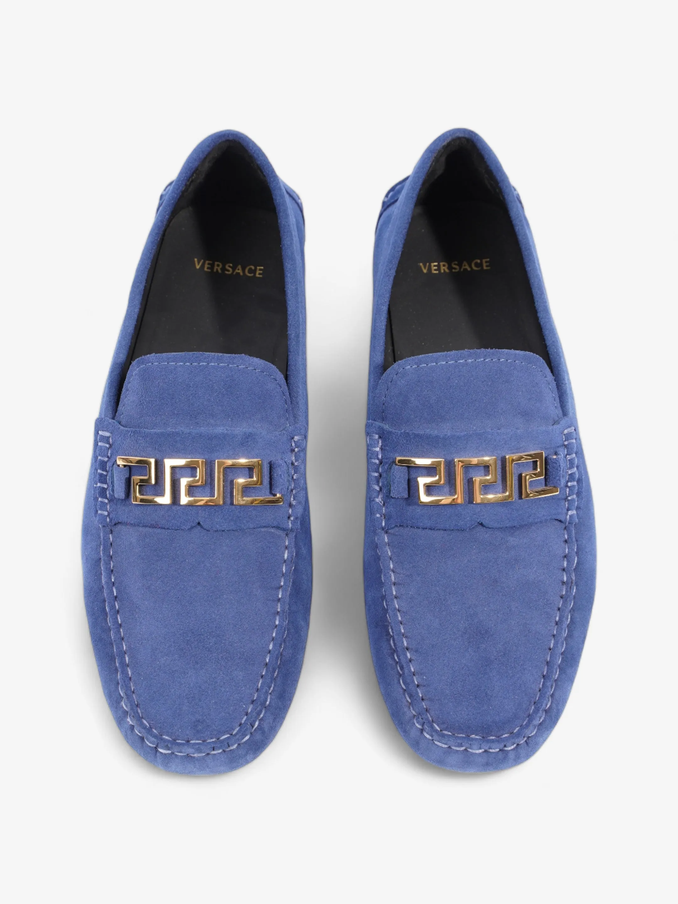 Versace Driver Loafers Navy Blue Suede EU 41 UK 8