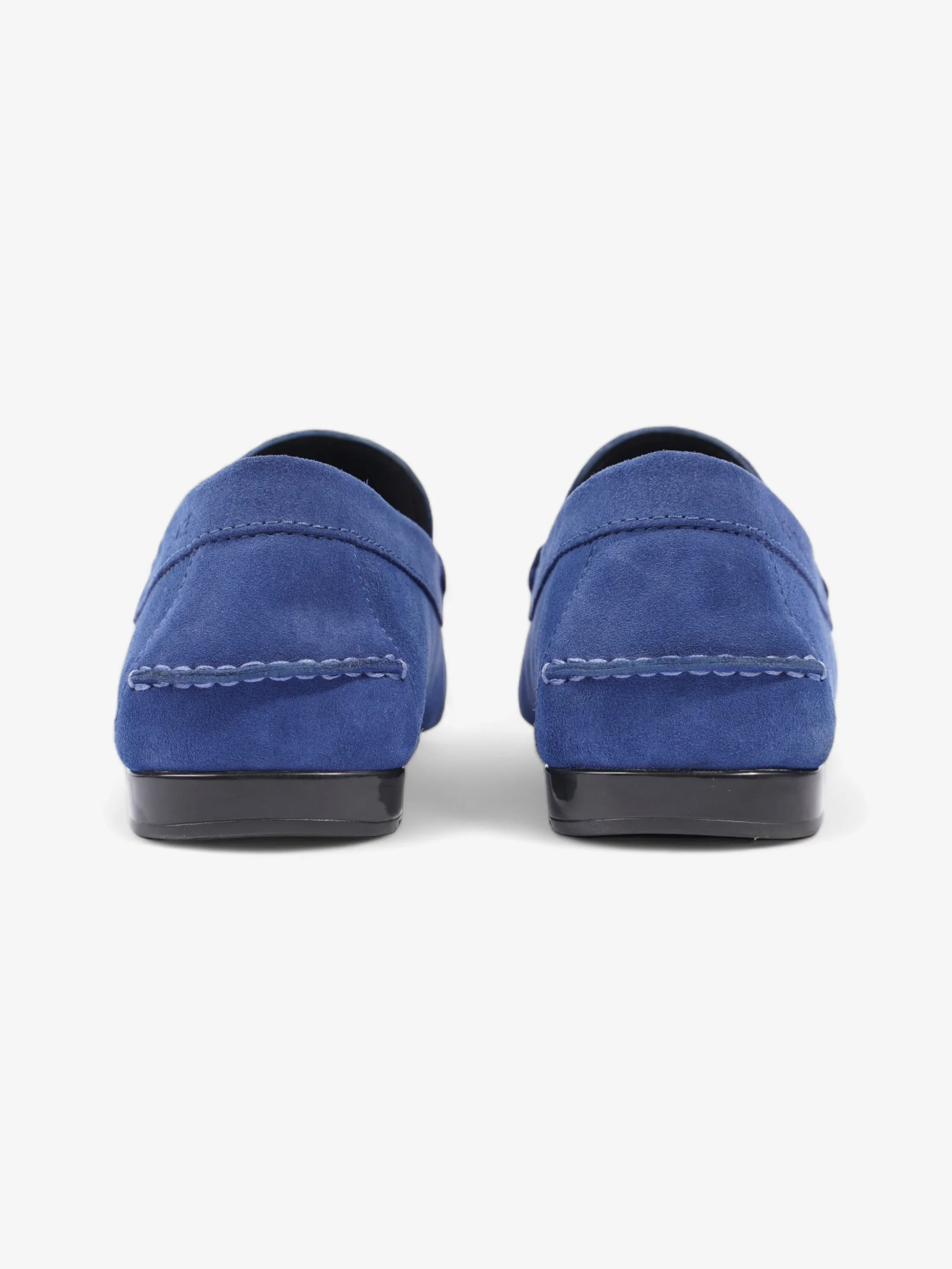 Versace Driver Loafers Navy Blue Suede EU 41 UK 8