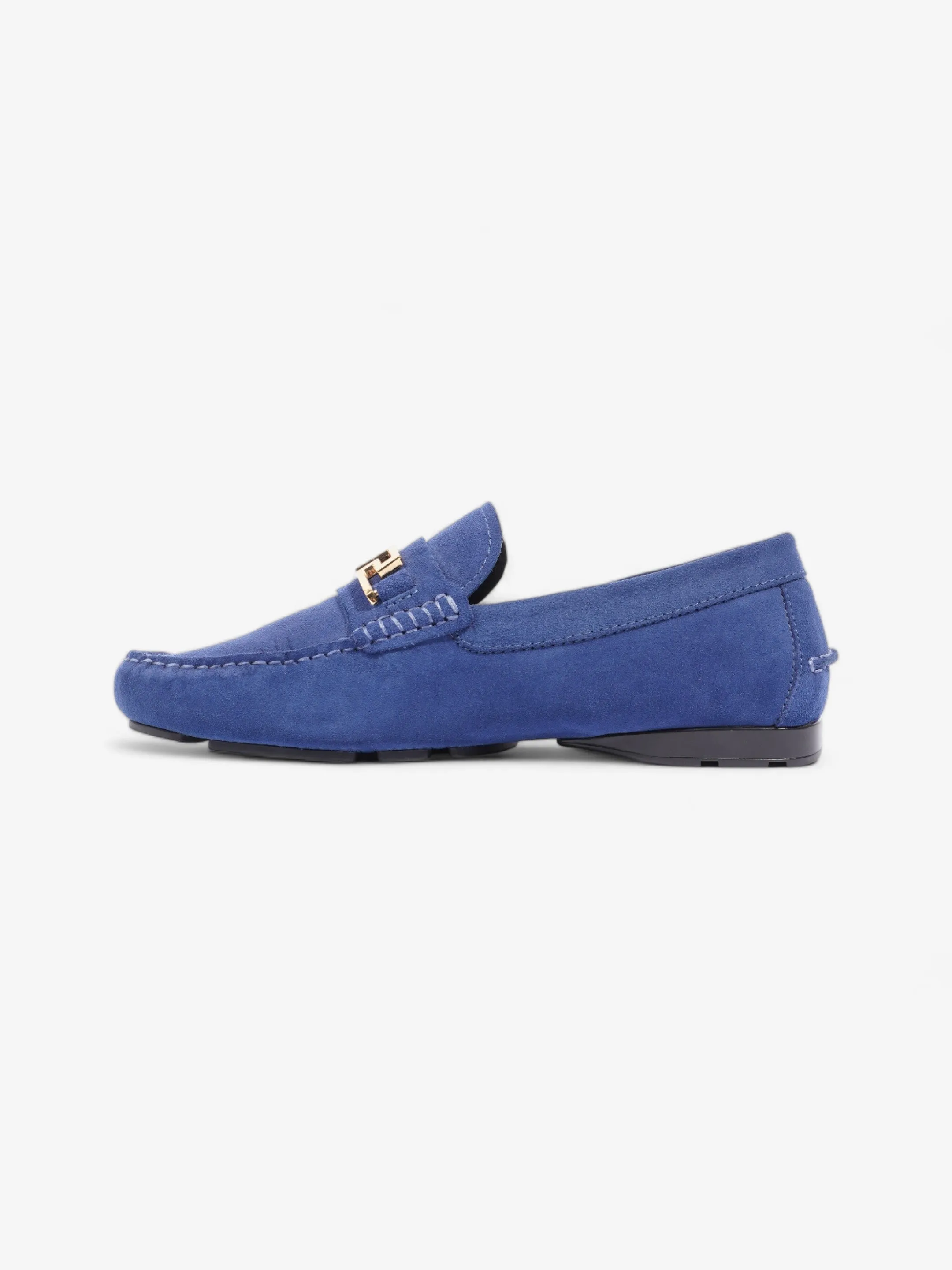 Versace Driver Loafers Navy Blue Suede EU 41 UK 8