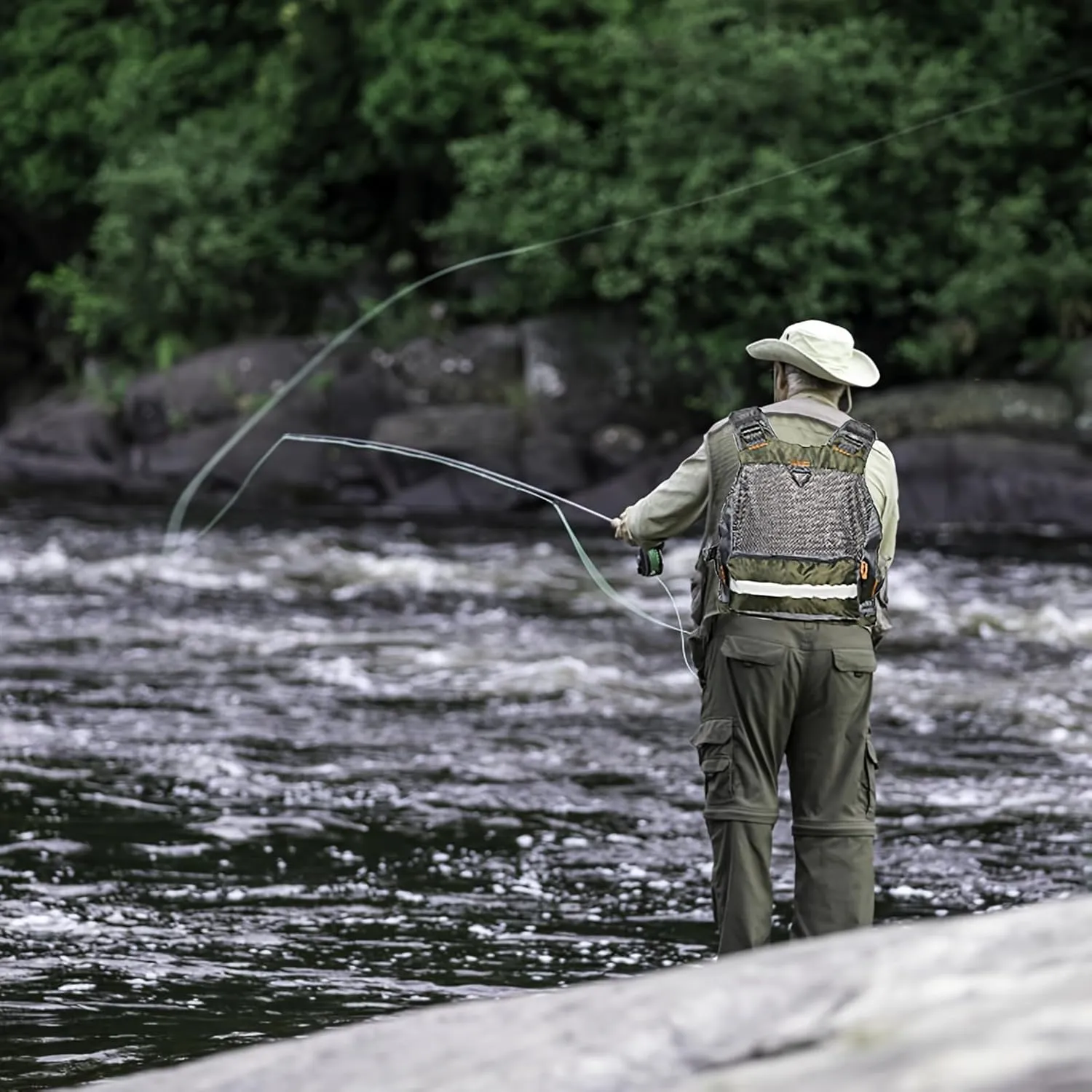 Versatile Multi-Pocket Fishing Vest with Detachable Backpack - Breathable, Boat Fly Fishing - Fits Most 90-180 lbs