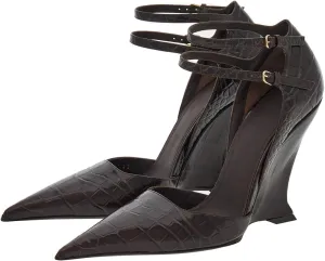 Vertundy Women's Ankle Strap Pumps Closed Pointed Toe Wedge High Heels Sandals Spring Fashion Wedding Bride Pumps Shoes