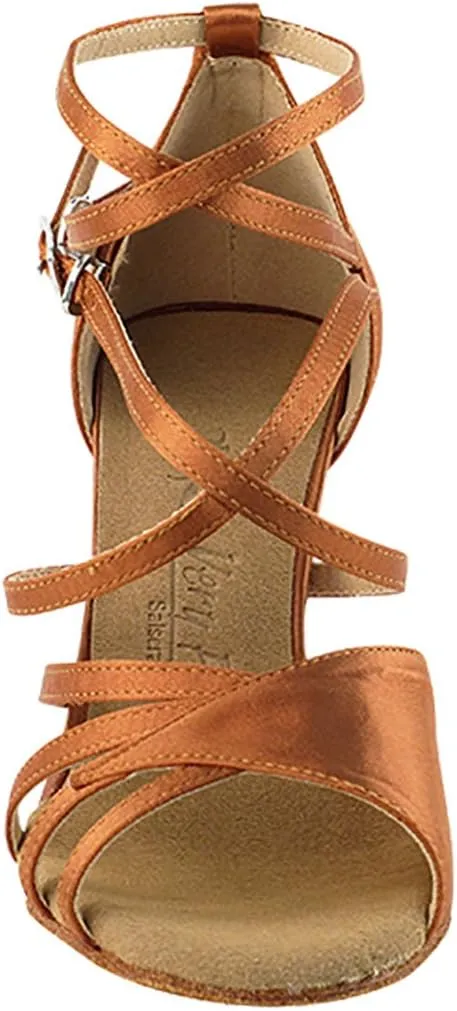 Very Fine Dance Shoes - Ladies Latin, Rhythm, Salsa, Waltz Ballroom Dance Shoes - SERA1662B - 3-inch Heel and Foldable Brush Bundle