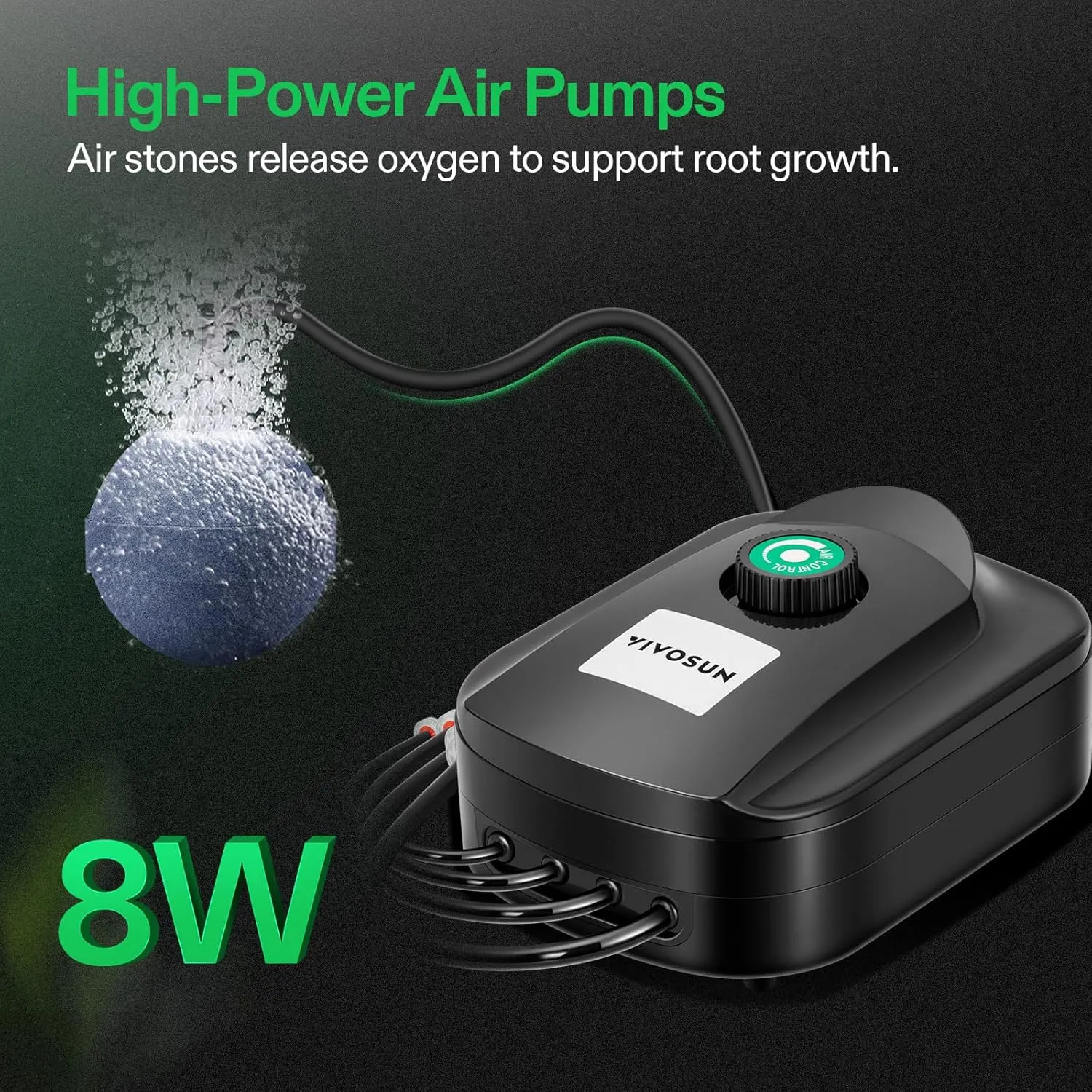 VIVOSUN DWC Hydroponics Grow System with Top Drip Kit, 5-Gallon Deep Water Culture, Recirculating Drip Garden System with Multi-Purpose Air Hose, Air Pump, and Air Stone (2 Buckets   Top Drip Kit)