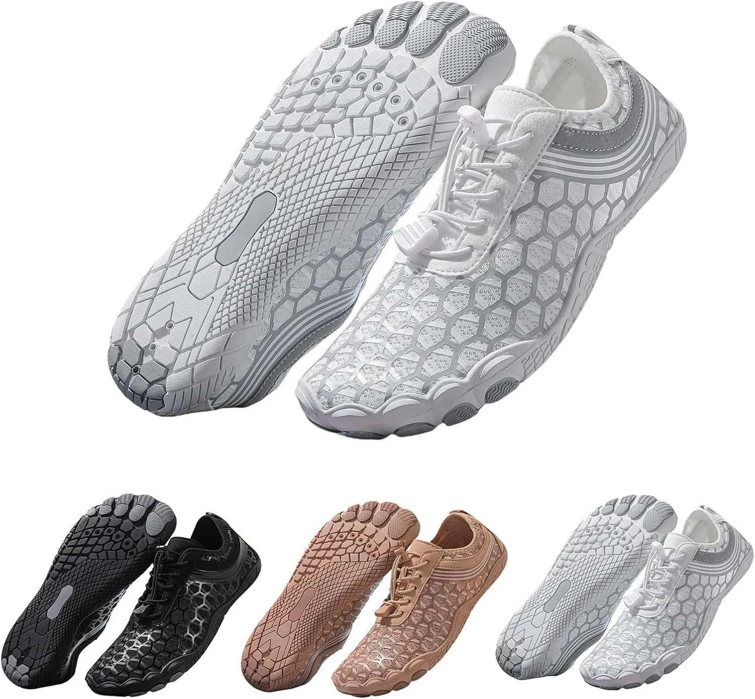 Water Shoes Mens Womens Breathable Non Slip Barefoot Shoes Unisex Quick Dry Athletic Footwear Wide Toe Water Shoe for Swim Pool Beach Surf Walk Water Yoga River Lake Hiking Kayaking