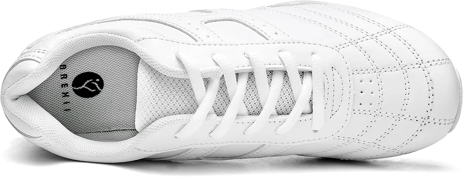 White Cheer Shoes for Women Breathable Cheerleading Shoes Lightweight Athletic Tennis Walking Cheer Sneakers Girl Cheer Shoes…