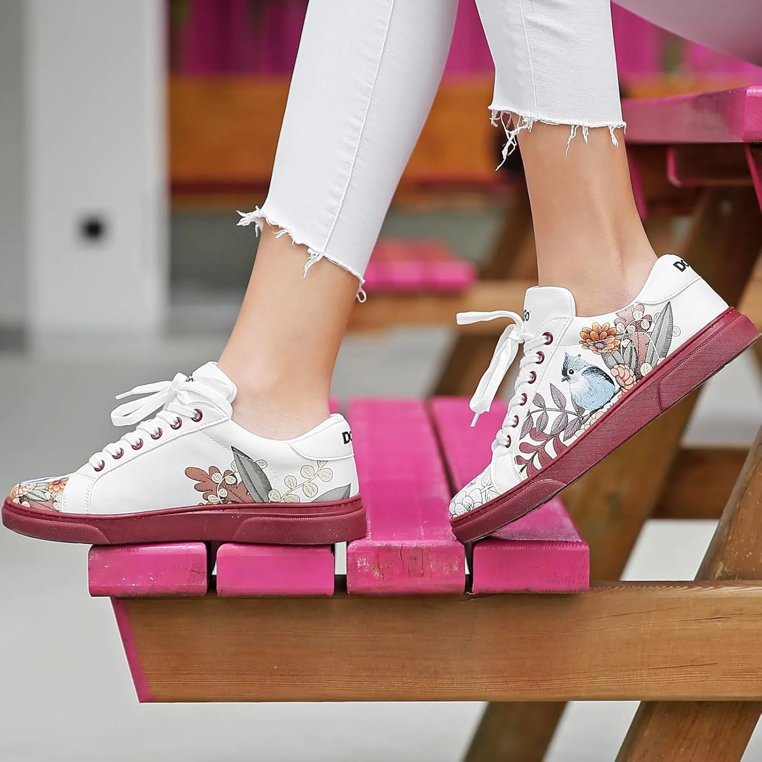 White Sneakers for Women - Handmade Women's Fashion Sneakers, Vegan Leather and Unique Design, Comfortable Shoes for Women, Ace Sneakers