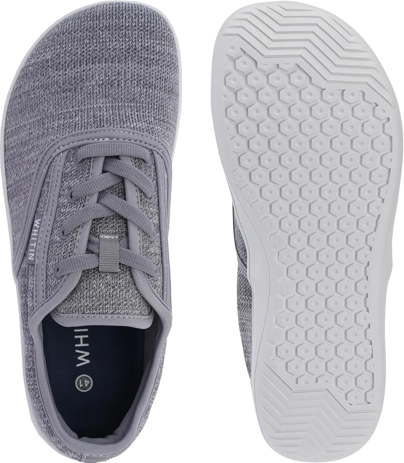 WHITIN Men's Wide Canvas Barefoot Sneakers | Zero Drop Sole | Minimalist Footwear