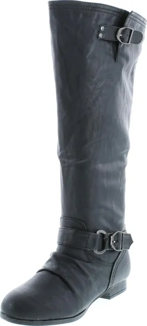 Wild Diva Women Casual Motorcycle Riding Flat Boots Tosca-01A