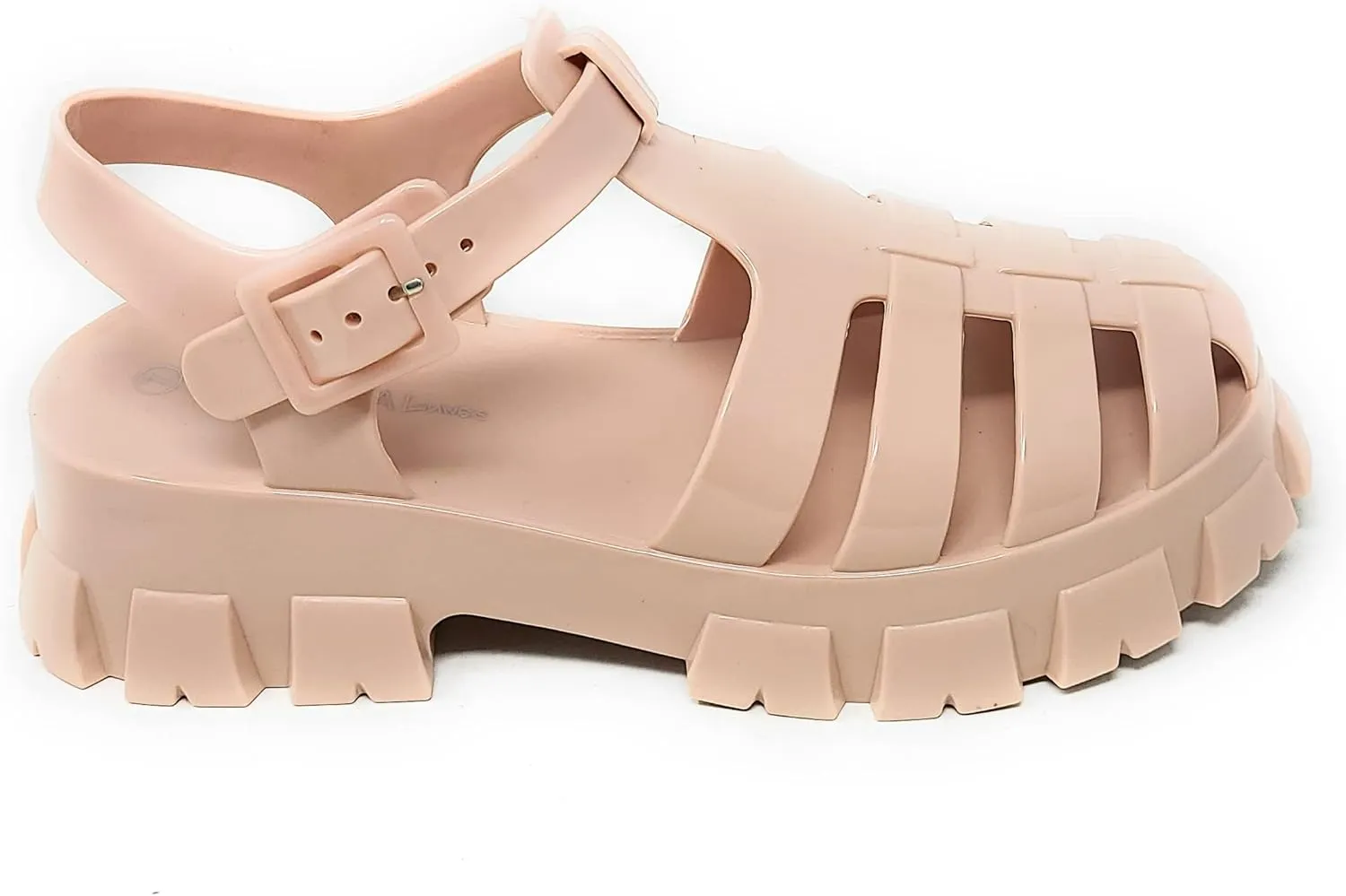 Wild Diva Women's Caged Chunky Heel Caged Jelly Sandals Paree-01