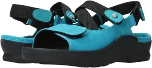 Wolky Women's Flat Sandals, Turquoise Antique Nubuck, 8-8.5