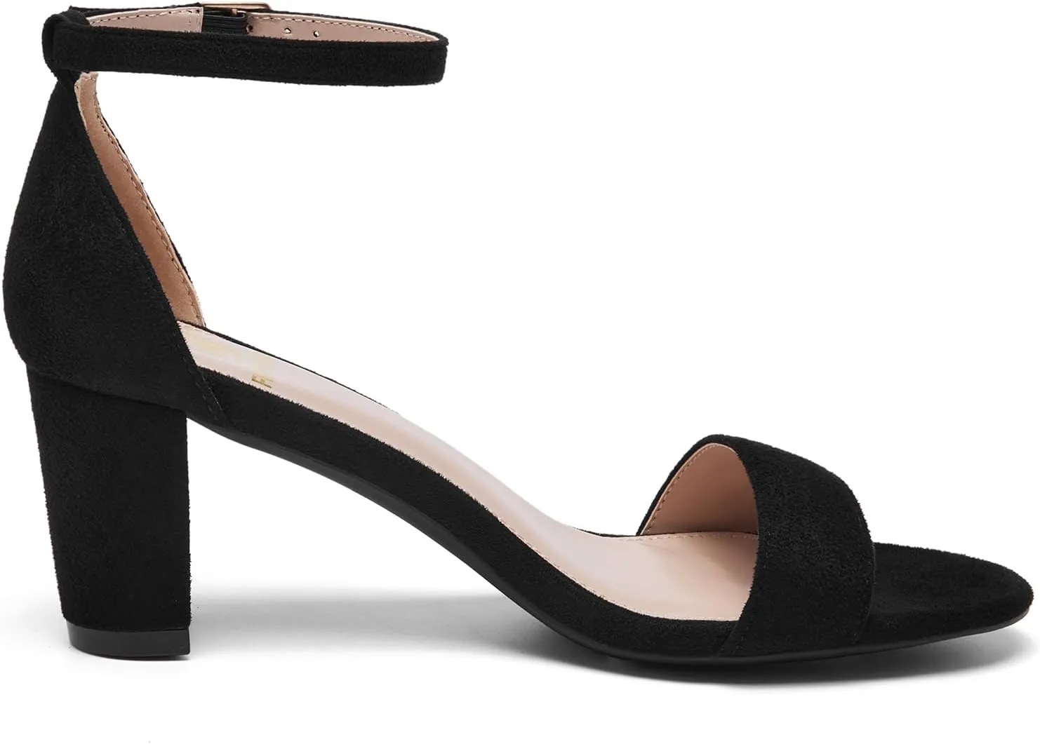 Women Open Toe Low Chunky Short Heels Ankle Strap Block Heel Sandals Party Dress Wedding Pump Shoes
