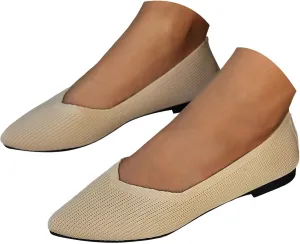 Women Sandals, Women's Flats Shoes Comfortable Dress Sandal Pointed Toe Flats Ballet Mesh Knit Flat Dressy Casual Shoe