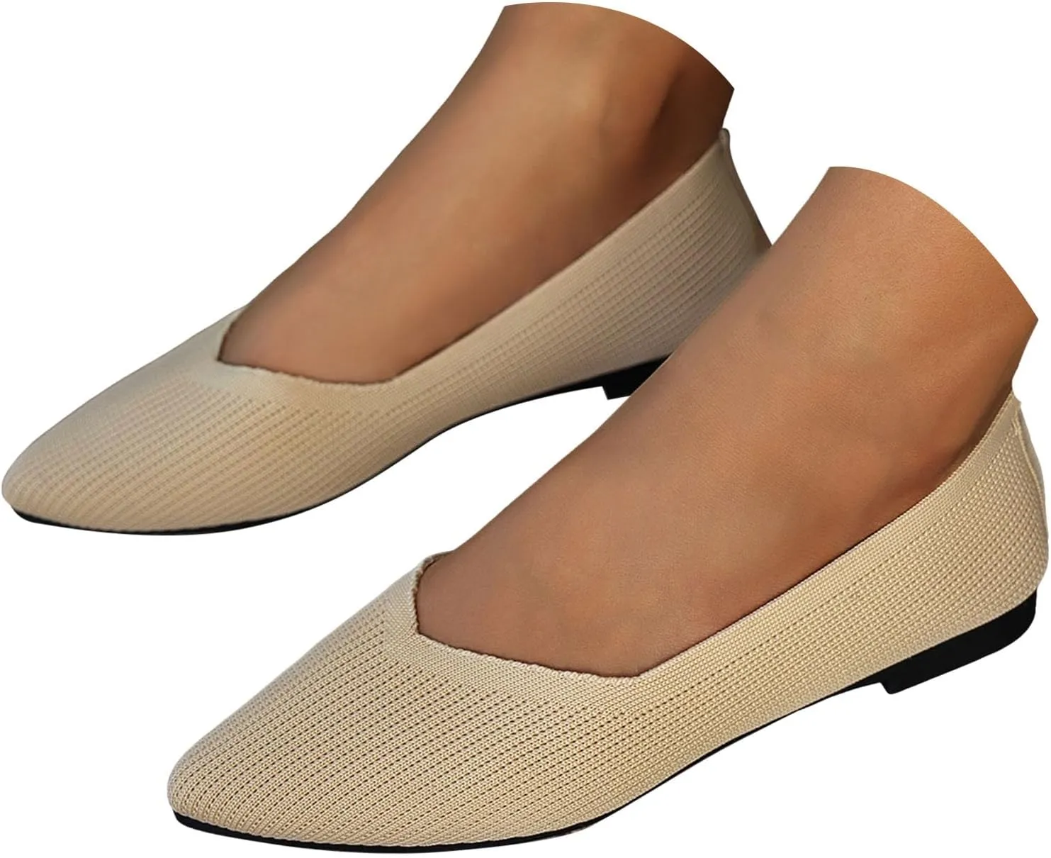 Women Sandals, Women's Flats Shoes Comfortable Dress Sandal Pointed Toe Flats Ballet Mesh Knit Flat Dressy Casual Shoe