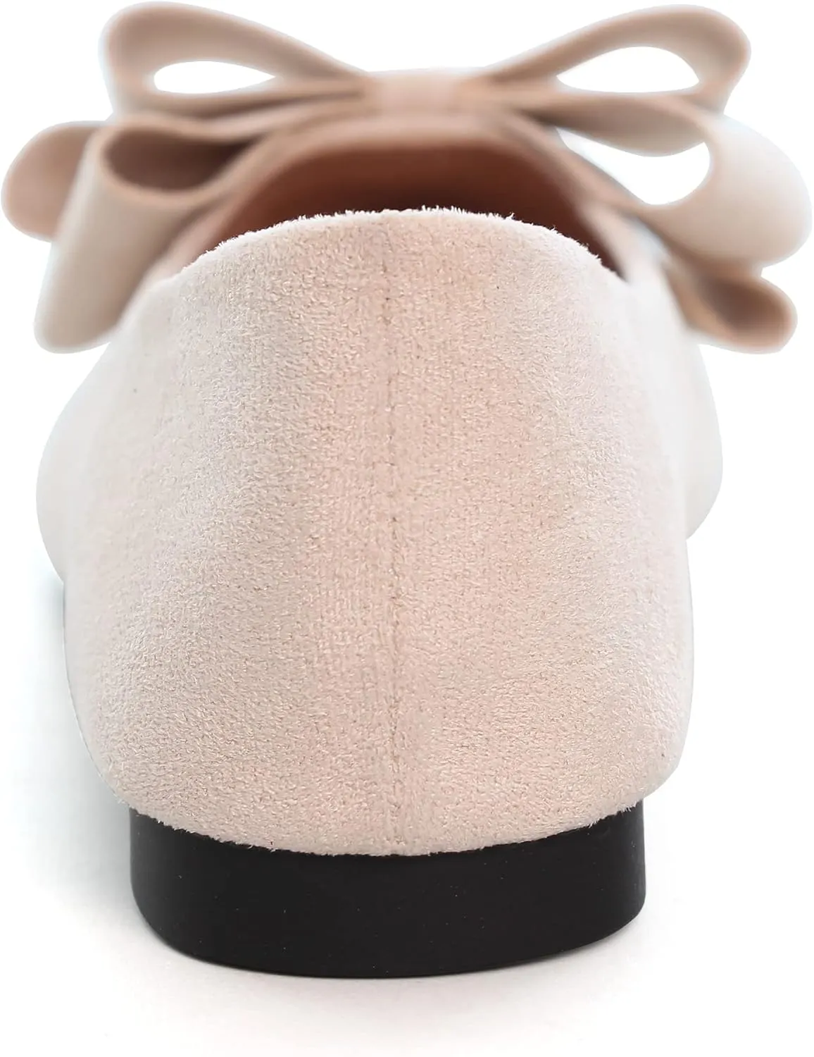 Women's Comfort Slip On Ballets, Faux Suede with Velvet Round Metal Buckle Casual Ballerina Loafers Elegant