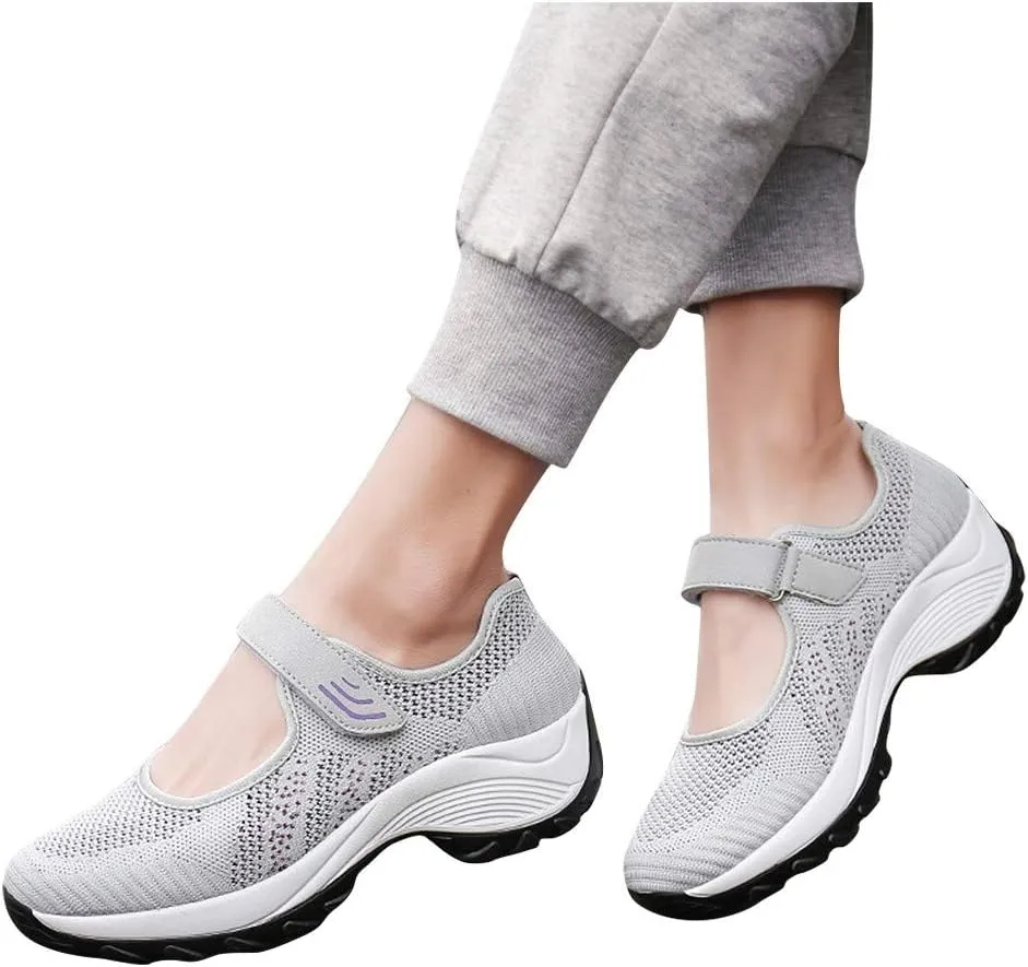 Women's Fashion Sneaker Mesh Slip On Black Non Slip Shoes for Women Comfortable Orange Tennis Shoes for Women Black Loafers Shoes Women Leather Sneakers