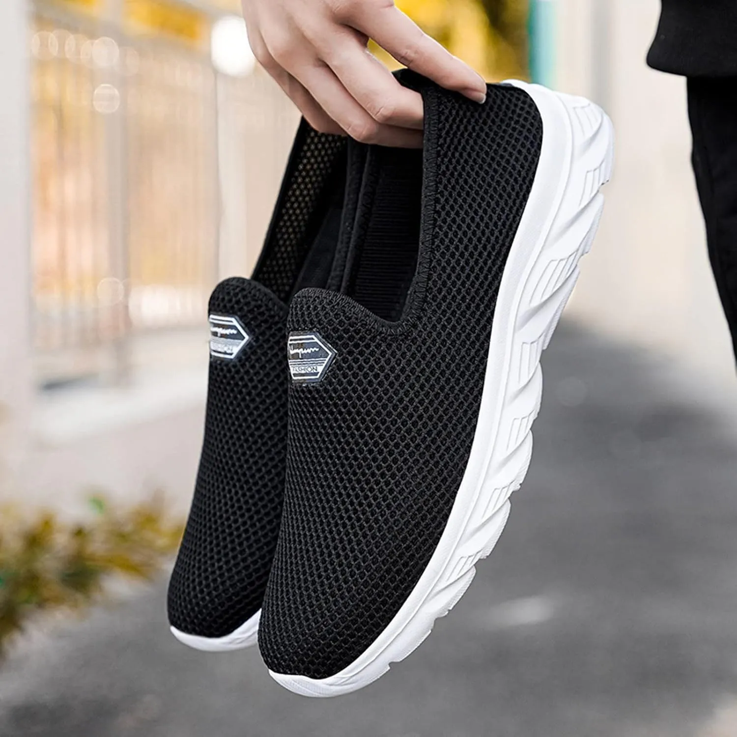 Women's Fashion Sneaker Non Slip Work Wide Comfortable Slip Resistant Work Shoes Womens Shoes Dressy Casual with Heel Black Loafer Nurse Sneakers for Women