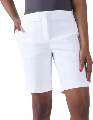 Women's Golf Shorts, 9" Stretch Casual Elegant Knee Length Hiking Shorts with Pockets for Walking Workout