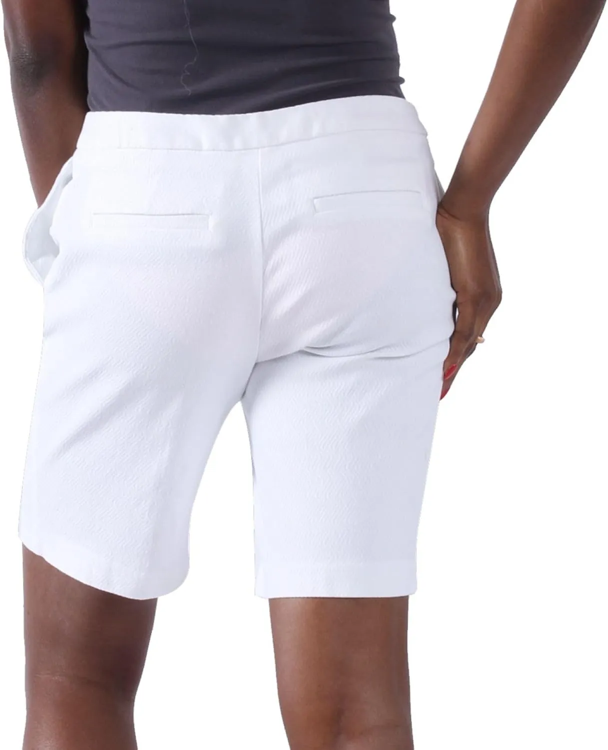 Women's Golf Shorts, 9" Stretch Casual Elegant Knee Length Hiking Shorts with Pockets for Walking Workout