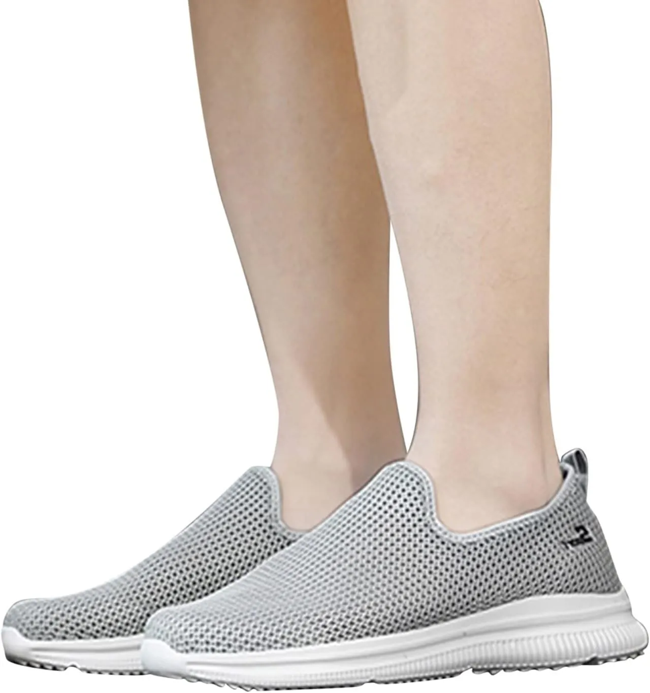 Womens Ladies Walking Running Shoes Slip On Lightweight Mens Running Shoes Mesh Women Casual Shoes Walking Sneakers Brown Tennis Shoe Casual Loafers