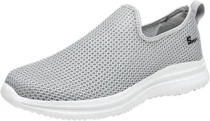 Womens Ladies Walking Running Shoes Slip On Lightweight Mens Running Shoes Mesh Women Casual Shoes Walking Sneakers Brown Tennis Shoe Casual Loafers