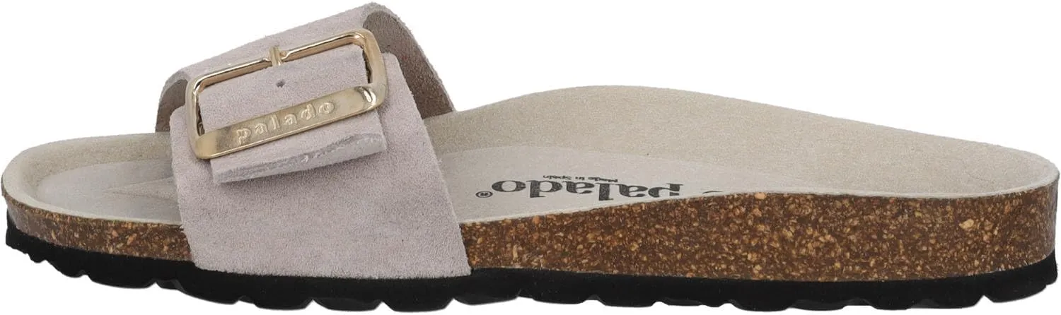 Women's Malta EGS Mono Velour Mules - Fashionable Sandals Made in Spain - Elegant Slippers with Cork Footbed - Comfortable Summer Shoes