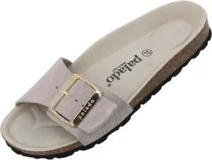 Women's Malta EGS Mono Velour Mules - Fashionable Sandals Made in Spain - Elegant Slippers with Cork Footbed - Comfortable Summer Shoes