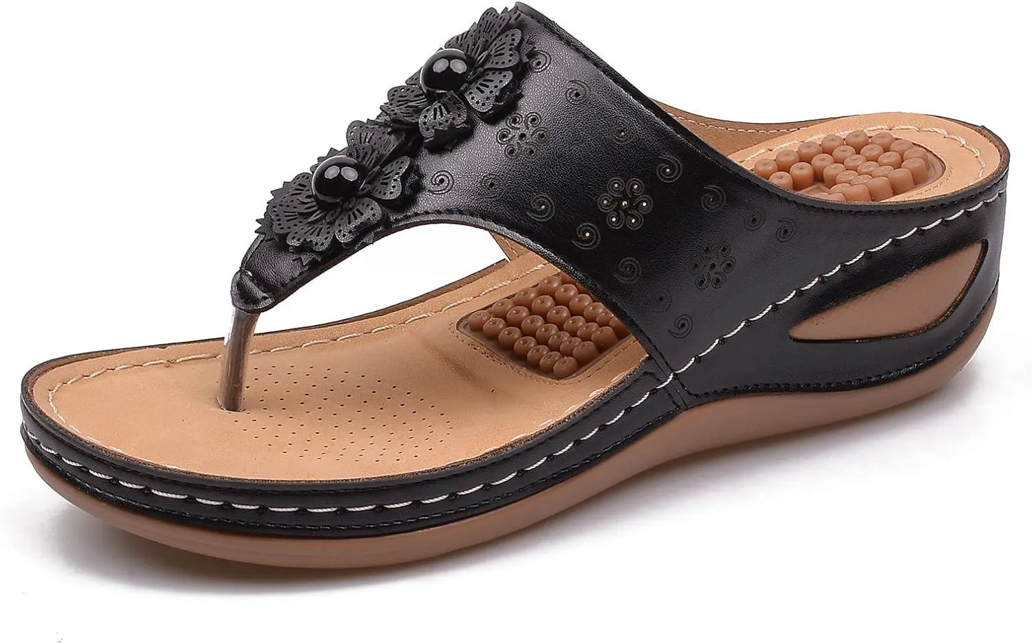 Womens Orthopedic Wedge Sandals Sandalias De Verano Para Mujer De Tacon Sandals for Women Dressy Casual Orthopaedic Shoes for Women Arch Support Orthopedic Shoes Wide Wide Foot Heels