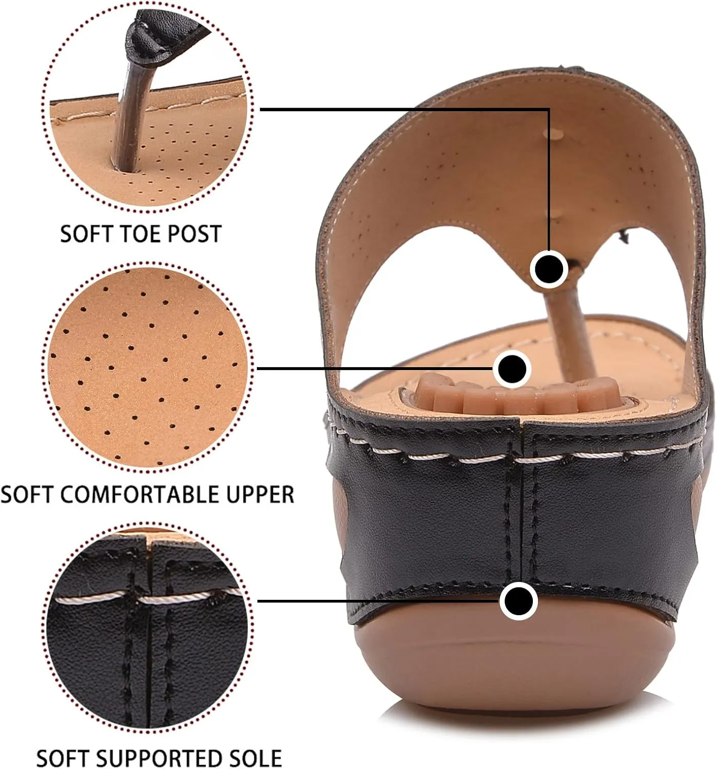 Womens Orthopedic Wedge Sandals Sandalias De Verano Para Mujer De Tacon Sandals for Women Dressy Casual Orthopaedic Shoes for Women Arch Support Orthopedic Shoes Wide Wide Foot Heels