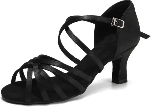Women's Professional Latin Dance Shoes Open Toe Ballroom Salsa Practice Dance Performance Shoes