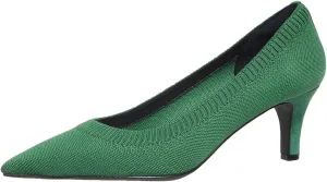 Women's Pumps Kitten Heel Pump Shoes Pointed Toe Knit Comfortable Dress Shoes for Work Business Casual Party Dressy, US Size 4-11