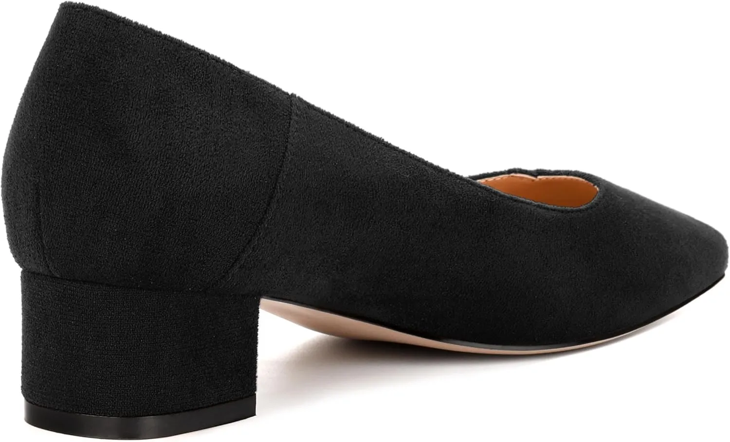 Womens Pumps, Low Chunky Block Heels for Women, Square Toe Womens Dress Shoes for Party and Office, Patent Dress Pumps