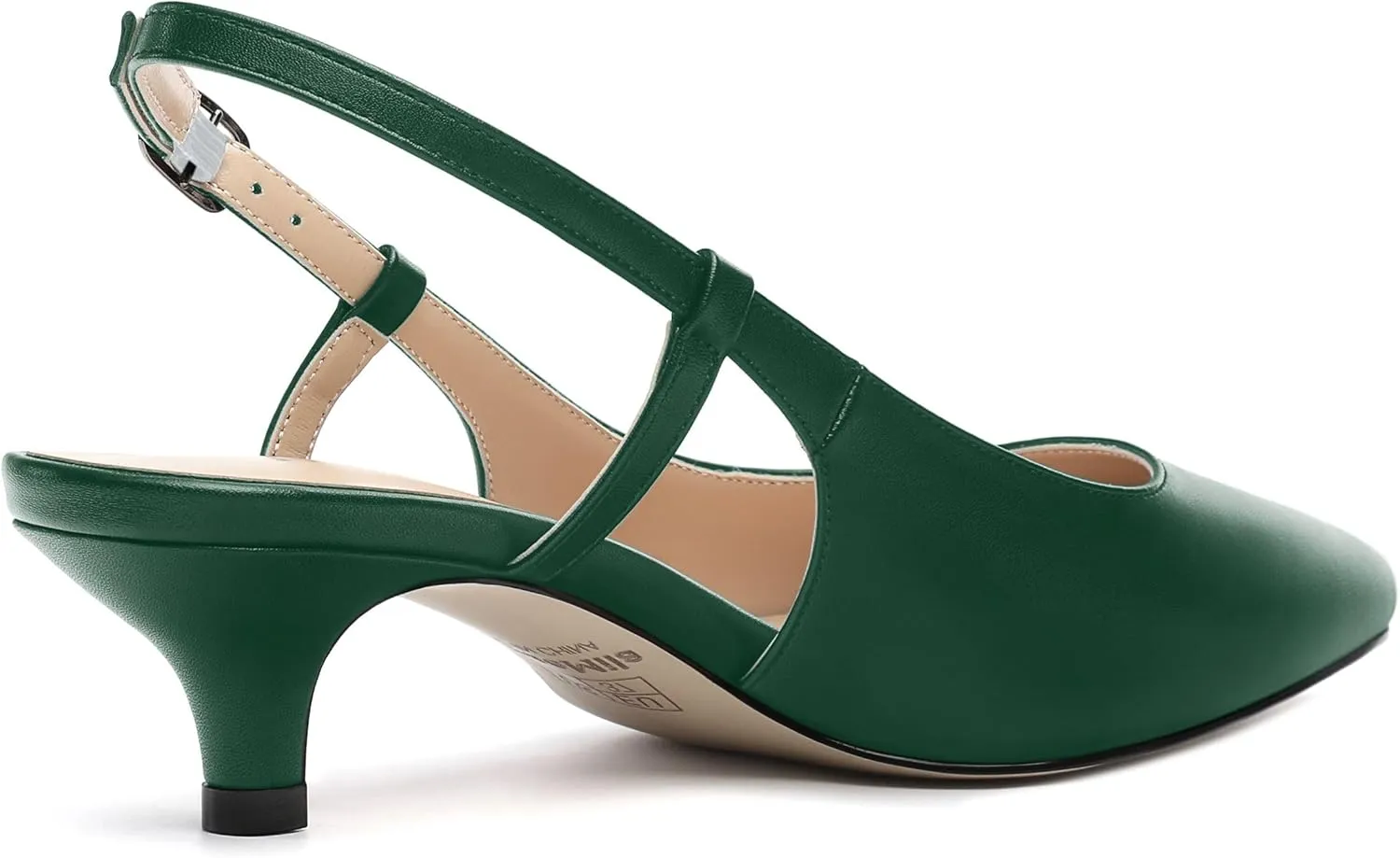 Women's Pumps, Pointed Toe Ankle Strap Heels Shoes for Women Fashion Solid Buckle Kitten Heel Pump