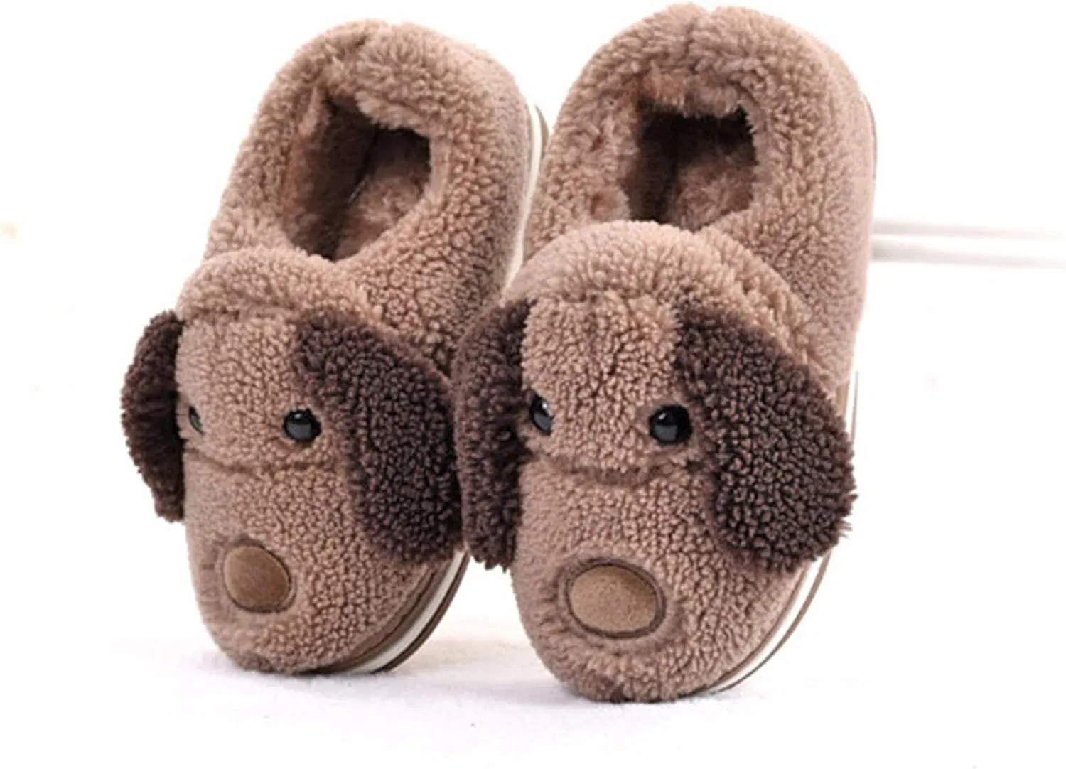 Women's Slippers Dog Animal Slippers Cartoon Plush Slippers Winter Warm Slippers Home Slippers