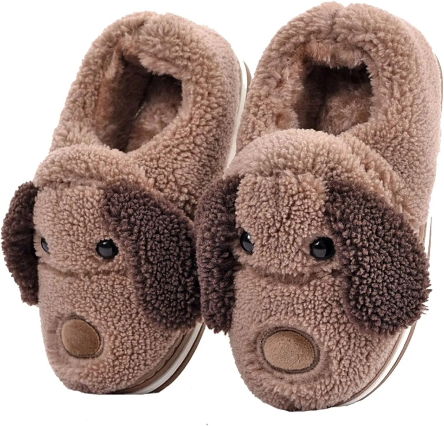 Women's Slippers Dog Animal Slippers Cartoon Plush Slippers Winter Warm Slippers Home Slippers