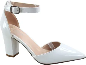 Women's Songful-6 by Forever Pointed Toe Ankle Strap Buckle Chunky Block Heel Sandals