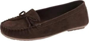 Women's Suede Casual Penny Loafers Vintage Ladies Moccasins Driving Shoes Comfort Slip-On Fashion Boat Classic Flats