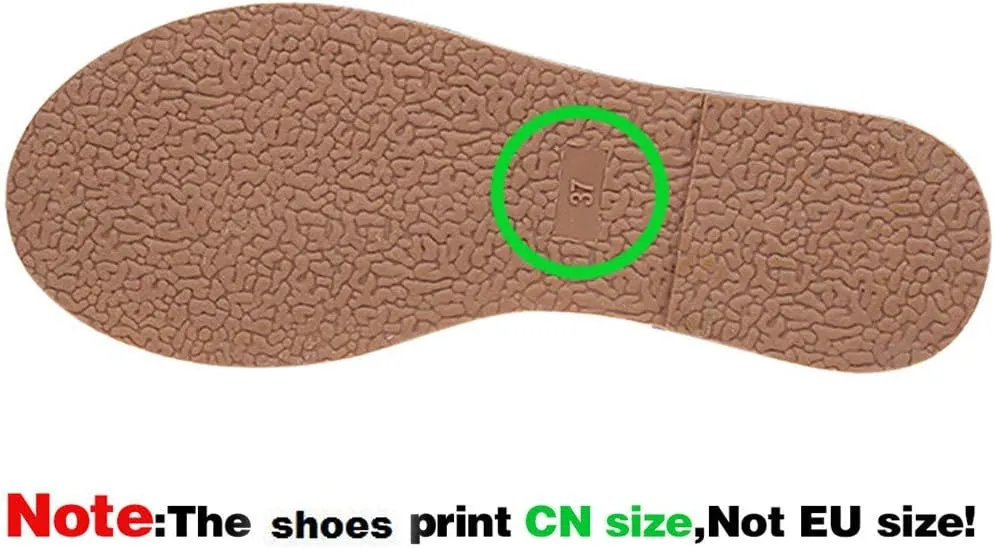 Womens Summer Beach Sandals Flat Slides Comfortable Slip On Leather Open Toe Dressy Memory Foam Adjustable Buckle Support